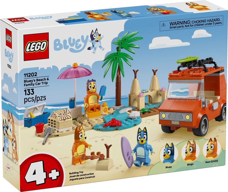 LEGO Bluey 11202 Bluey's Beach & Family Car Trip