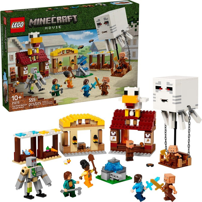 LEGO Minecraft 21273 The Ghast Balloon Village Attack