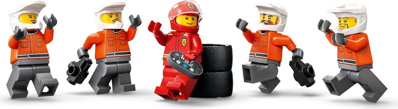 LEGO City 60443 F1 Pit Stop & Pit Crew with Ferrari Car