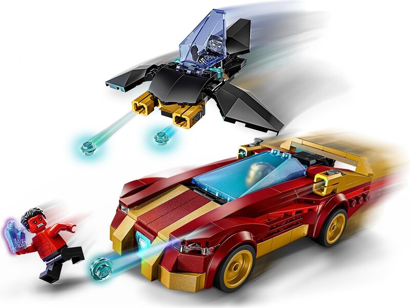 LEGO Super Heroes 76310 Iron Man Car & Black Panther vs. Red Hulk