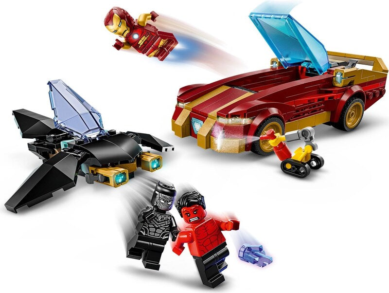LEGO Super Heroes 76310 Iron Man Car & Black Panther vs. Red Hulk