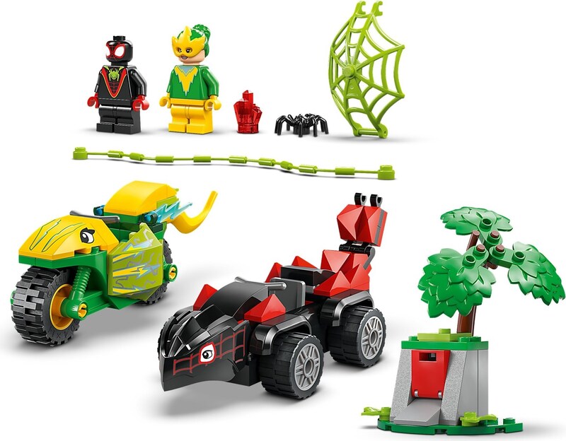 LEGO Marvel 11198 Spin and Electro Dinosaur Vehicle Chase