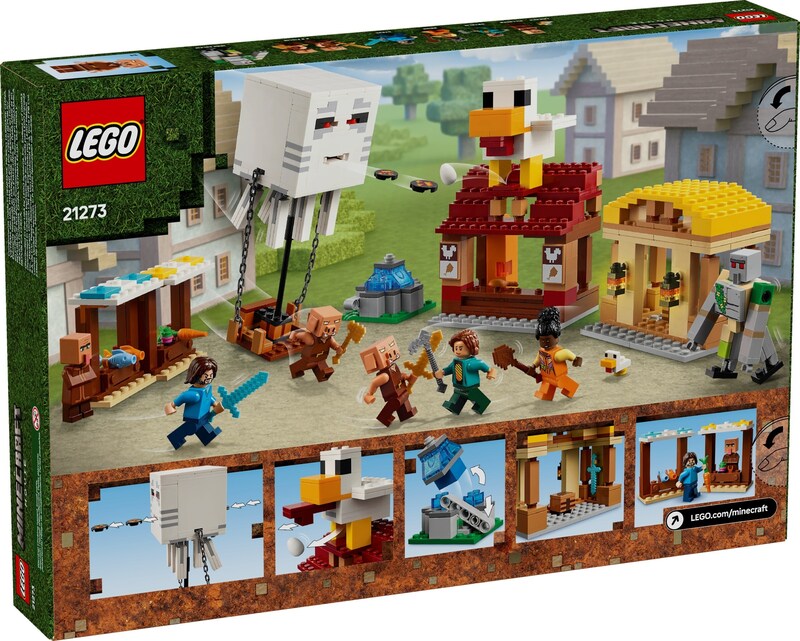 LEGO Minecraft 21273 The Ghast Balloon Village Attack
