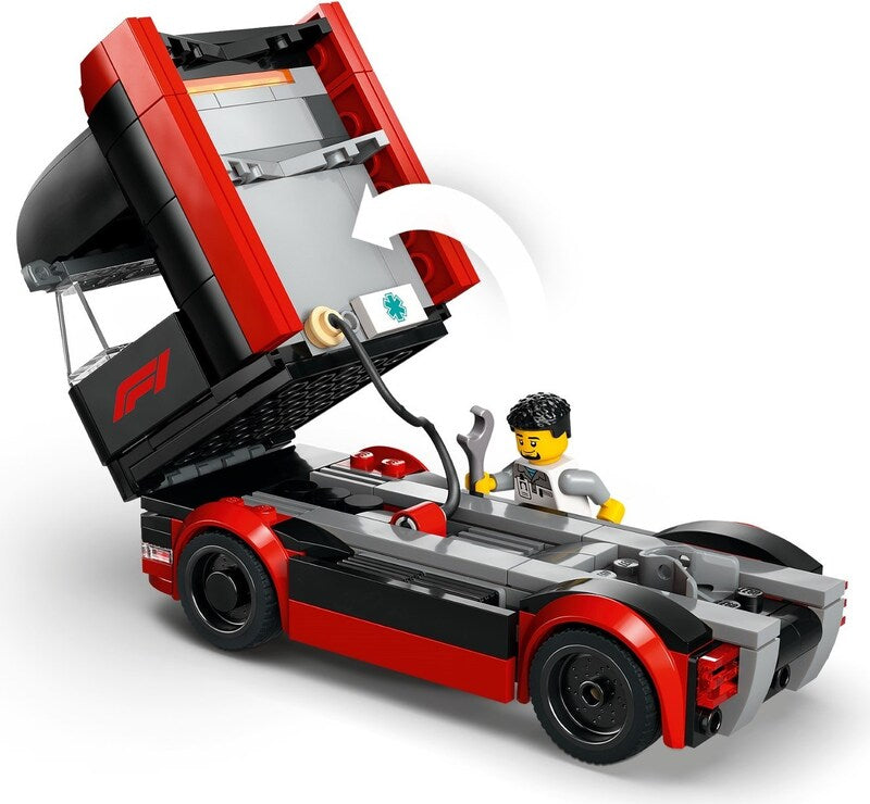 LEGO City 60445 F1 Truck with RB20 & AMR24 F1 Cars