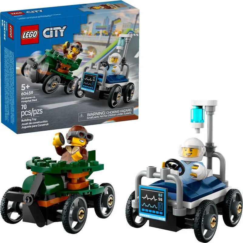 LEGO City 60459 Airplane vs. Hospital Bed Race Car Pack