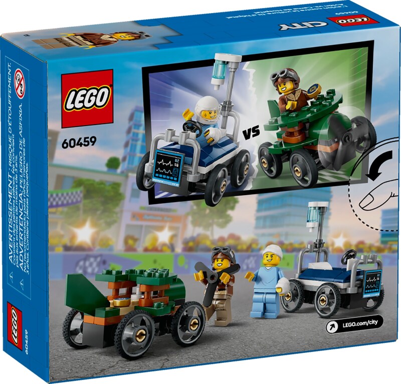 LEGO City 60459 Airplane vs. Hospital Bed Race Car Pack
